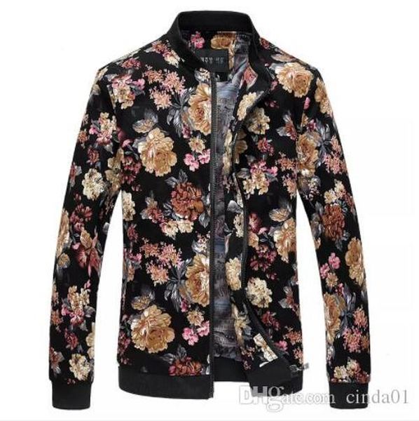 men's jackets mens designer flower printed bomber jacket spring autumn slim fit thin coat male casual outwear asian size rsk, Black;brown
men's jackets mens designer flower printed bomber jacket spring autumn slim fit thin coat male casual outwear asian size rsk, Black;brown