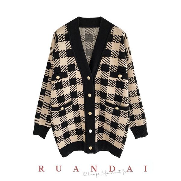 sweaters tweed threequarter sleeve sweater for sandr* 2022 spring and autumn new loose singlebreasted vneck knitted cardigan women, White;black
sweaters tweed threequarter sleeve sweater for sandr* 2022 spring and autumn new loose singlebreasted vneck knitted cardigan women, White;black