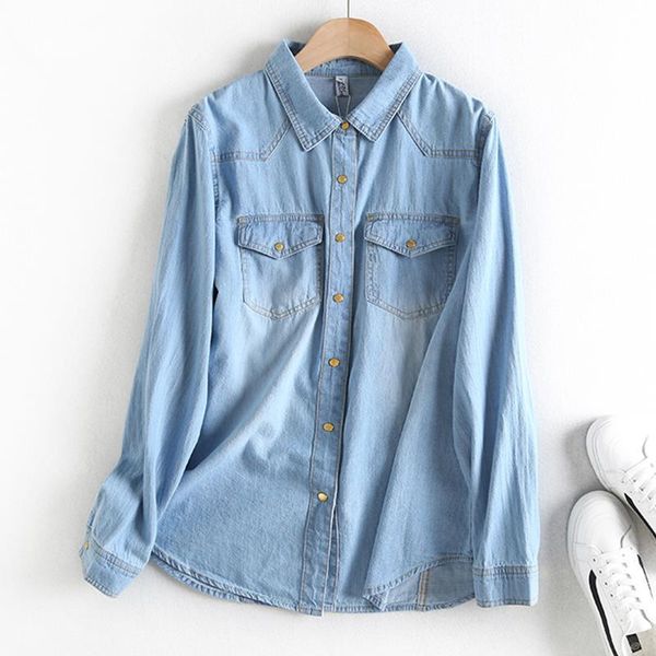 shirts blouse women shirt spring autumn denim shirt women's longsleeved shirt blusas ropa de mujer, White
shirts blouse women shirt spring autumn denim shirt women's longsleeved shirt blusas ropa de mujer, White