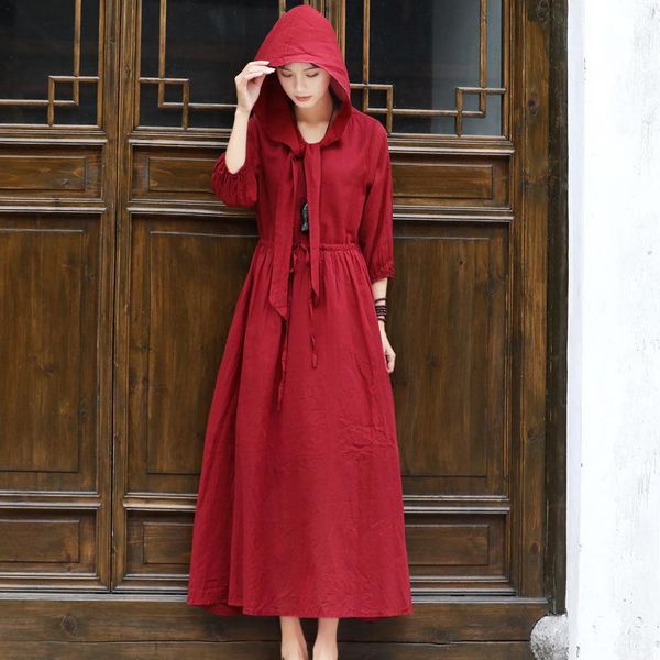 dresses johnature women hooded dress cotton linen vneck three quarter sleeve solid color belt clothing 2021 spring new vintage dresses, Black;gray
dresses johnature women hooded dress cotton linen vneck three quarter sleeve solid color belt clothing 2021 spring new vintage dresses, Black;gray