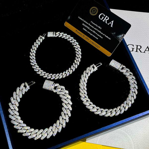 us est hiphop jewelry iced out 6mm moissanite diamond cuban link bracelet one row paved for women and mens, Silver
us est hiphop jewelry iced out 6mm moissanite diamond cuban link bracelet one row paved for women and mens, Silver
