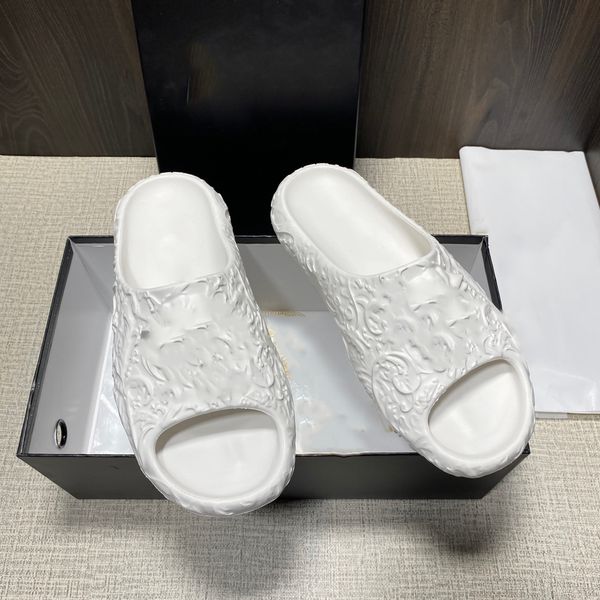 men slippers women sandals fashion designer slippers beach shoes flip-flops slides, Black