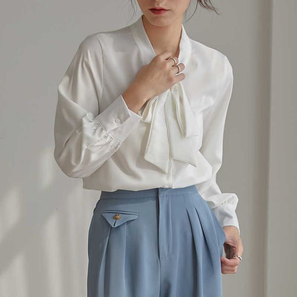 satin bow knot shirt for women with long sleeves new korean version for spring and autumn 2023 loose and versatile foreign style top, White
satin bow knot shirt for women with long sleeves new korean version for spring and autumn 2023 loose and versatile foreign style top, White