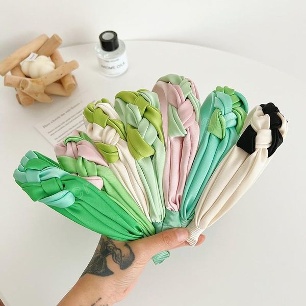 fashion spring summer hairband braided headwear fresh light color headband girl solid color hair accessories, Slivery;white
fashion spring summer hairband braided headwear fresh light color headband girl solid color hair accessories, Slivery;white