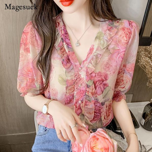 t-shirt fashion folds short sleeve button pullovers shirt floral print elegant vneck chiffon blouses 2022 summer casual clothes 22362, White
t-shirt fashion folds short sleeve button pullovers shirt floral print elegant vneck chiffon blouses 2022 summer casual clothes 22362, White