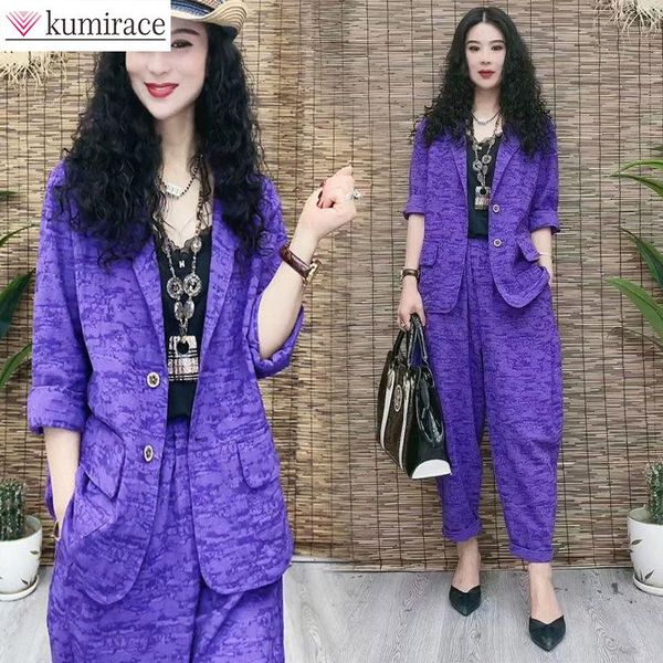 pants 2022 spring and summer new retro long sleeved elegant women's pants suit casual suit harlan trousers twopiece suit holiday, White
pants 2022 spring and summer new retro long sleeved elegant women's pants suit casual suit harlan trousers twopiece suit holiday, White