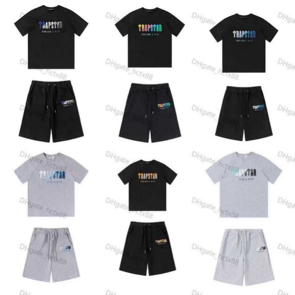 2023 mens trapstar tracksuit designer t-shirts embroidery letter luxury black and white grey rainbow color summer sports fashion cotton cord, Gray
2023 mens trapstar tracksuit designer t-shirts embroidery letter luxury black and white grey rainbow color summer sports fashion cotton cord, Gray