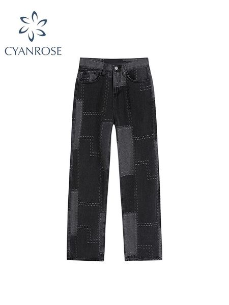 jeans women's patchwork high waist jeans baggy vintage 2022 autumn fashion y2k streetwear wide leg pants straight denim long trouser, Blue
jeans women's patchwork high waist jeans baggy vintage 2022 autumn fashion y2k streetwear wide leg pants straight denim long trouser, Blue