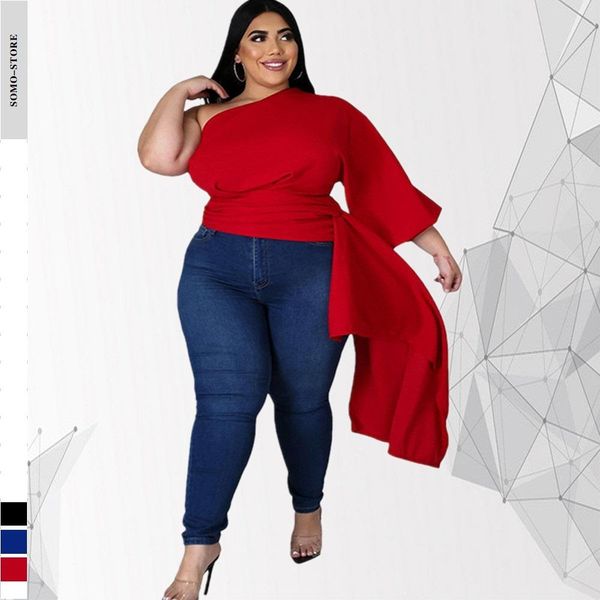 t-shirt plus size slash neck one shoulder puff sleeve long blouses elegant ladies irregular shirts wholesale dropshipping, Black
t-shirt plus size slash neck one shoulder puff sleeve long blouses elegant ladies irregular shirts wholesale dropshipping, Black