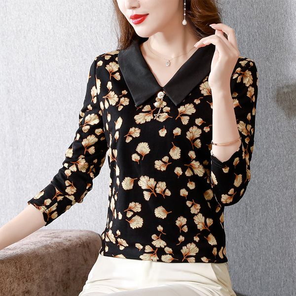 women's tshirt 1666 middle age mom vintage t shirt ladies long sleeve slim peter pan collar short retro womens tshirt office floral pri, White
women's tshirt 1666 middle age mom vintage t shirt ladies long sleeve slim peter pan collar short retro womens tshirt office floral pri, White