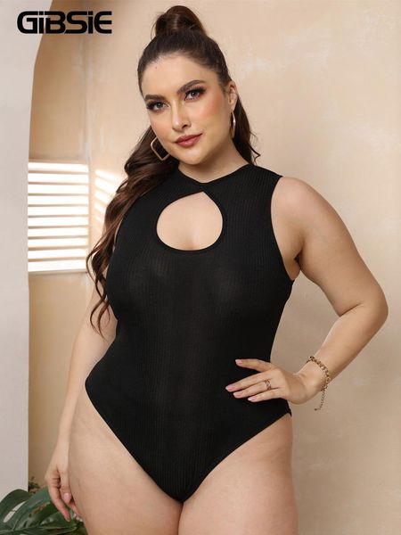 t-shirt gibsie plus size black cut out ribknit bodysuit women casual stretch body office summer sleeveless female bodysuits
t-shirt gibsie plus size black cut out ribknit bodysuit women casual stretch body office summer sleeveless female bodysuits