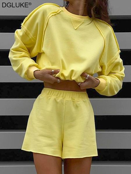 dress cropped sweatshirt and shorts two piece set women's tracksuit fashion sport casual outfits fall spring 2022, White
dress cropped sweatshirt and shorts two piece set women's tracksuit fashion sport casual outfits fall spring 2022, White