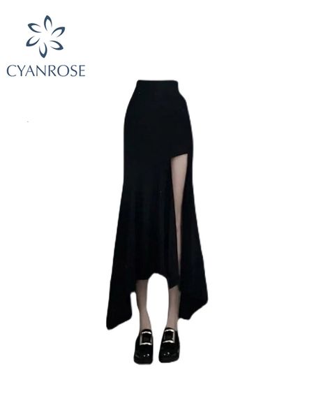 skirts y2k high waist slim wrap hip black big split fishtail skirt women elegant fashion irregular mid length dress korean style 230419
skirts y2k high waist slim wrap hip black big split fishtail skirt women elegant fashion irregular mid length dress korean style 230419