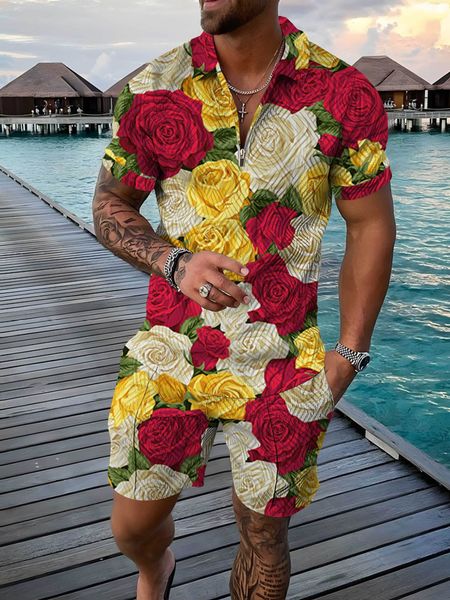 men's tracksuits men summer polo t-shirt sets male multicolor flowers pattern polo suit 3d-printed golf polo shirt short pants fitness, Gray
men's tracksuits men summer polo t-shirt sets male multicolor flowers pattern polo suit 3d-printed golf polo shirt short pants fitness, Gray