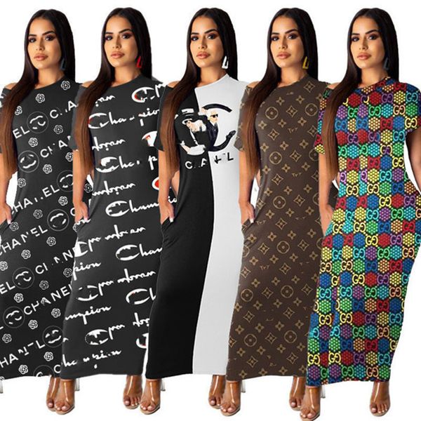 2023 brand women plus size s-4xl dresses fashion letter crew neck clothing short sleeve casual dress summer clothes 4972, Black;gray
2023 brand women plus size s-4xl dresses fashion letter crew neck clothing short sleeve casual dress summer clothes 4972, Black;gray