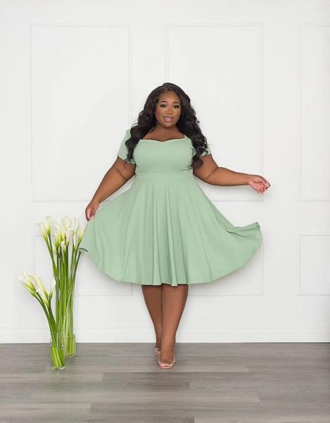 plus size dresses women's fashion dress square neck short sleeve large hemline pleated solid a-line elegant, Black
plus size dresses women's fashion dress square neck short sleeve large hemline pleated solid a-line elegant, Black