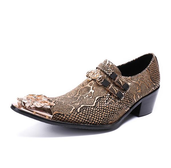 gold metal pointed toe cow leather snake t stage shoes men fashion big size 38-46 gentlemen dress shoes, Black
gold metal pointed toe cow leather snake t stage shoes men fashion big size 38-46 gentlemen dress shoes, Black