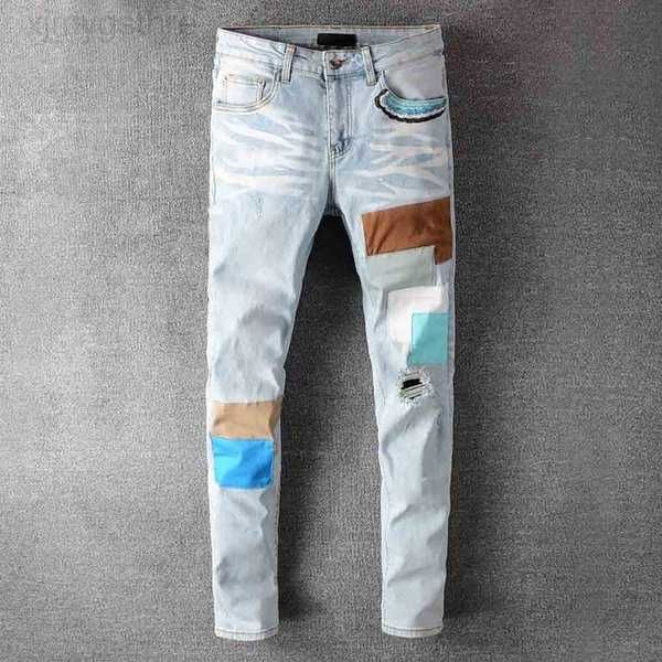 mens jeans classic hip hop pants stylist distressed ripped biker jean slim fit motorcycle denim 1eu2p, Blue
mens jeans classic hip hop pants stylist distressed ripped biker jean slim fit motorcycle denim 1eu2p, Blue