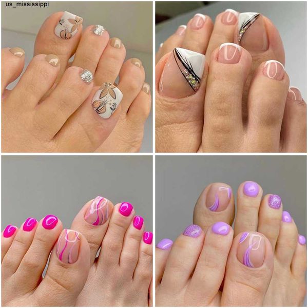 false nails 24p fake toenails with glue french line glitter false toe nails art detachable press on toenails acrylic butterfly toenails tips, Red;gold
false nails 24p fake toenails with glue french line glitter false toe nails art detachable press on toenails acrylic butterfly toenails tips, Red;gold