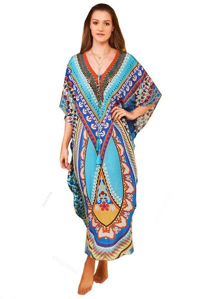 dresses 2022 bohemian printed summer holiday dress blue tunic women beach wear kaftan vneck bats sleeve maxi dress robe q956, Black;gray
dresses 2022 bohemian printed summer holiday dress blue tunic women beach wear kaftan vneck bats sleeve maxi dress robe q956, Black;gray