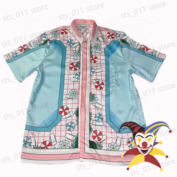 men's casual shirts new casablanca shirts men women 1 1 blue beach hawaiian shirt t230419, White;black
men's casual shirts new casablanca shirts men women 1 1 blue beach hawaiian shirt t230419, White;black