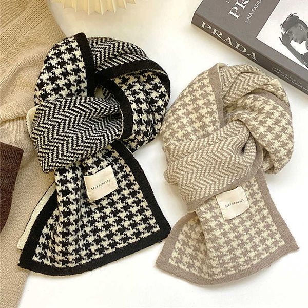 scarves thousand bird pattern knitted scarf women's autumn and winter korean edition retro warm and thickened student couple's nec, Blue;gray
scarves thousand bird pattern knitted scarf women's autumn and winter korean edition retro warm and thickened student couple's nec, Blue;gray