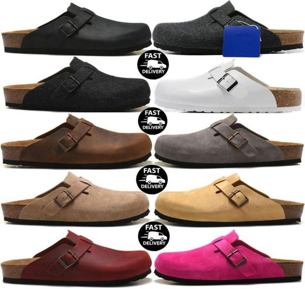 designer boston clogs slipper men women slide slippers soft footbed clog suede leather buckle strap shoes woody outdoor ind1624283, Black
designer boston clogs slipper men women slide slippers soft footbed clog suede leather buckle strap shoes woody outdoor ind1624283, Black