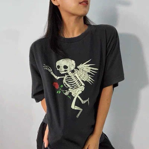 t-shirts fashion designer clothing tees tshirt wash used angel skull bronzed letter sleeve women's t-shirt streetwear tshirts comfort, White;black
t-shirts fashion designer clothing tees tshirt wash used angel skull bronzed letter sleeve women's t-shirt streetwear tshirts comfort, White;black