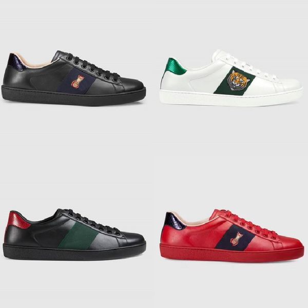 new italy casual shoes men women loafers white flat leather shoes green red stripe embroidered tiger snake couples trainers sneakers 35-46, Black
new italy casual shoes men women loafers white flat leather shoes green red stripe embroidered tiger snake couples trainers sneakers 35-46, Black