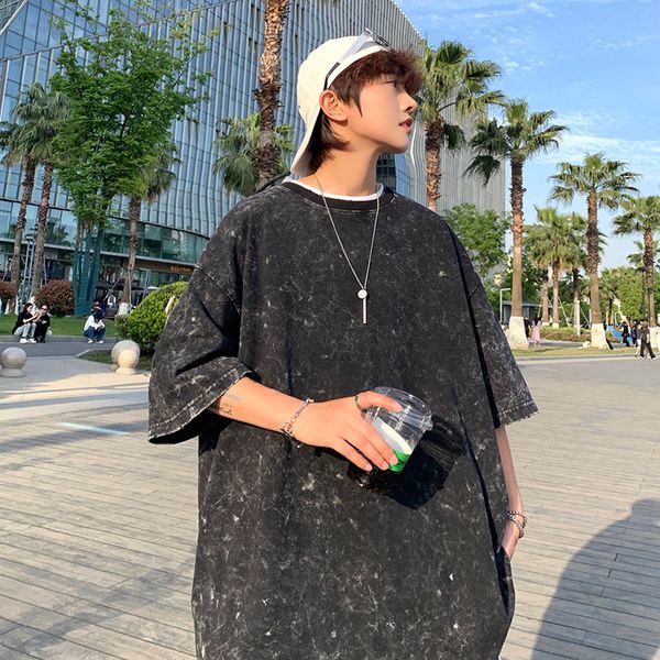 men's tshirts american retro heavy tshirt men's summer snowflake wash old short sleeve design sense of minority high street 67 7 s, White;black
men's tshirts american retro heavy tshirt men's summer snowflake wash old short sleeve design sense of minority high street 67 7 s, White;black