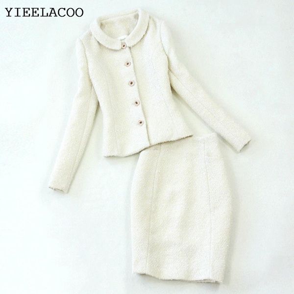 dress ensemble veste + jupe en tweed pour femmes nouveau style blanc automne/hiver manches longues pompon costume professionnel, White
dress ensemble veste + jupe en tweed pour femmes nouveau style blanc automne/hiver manches longues pompon costume professionnel, White