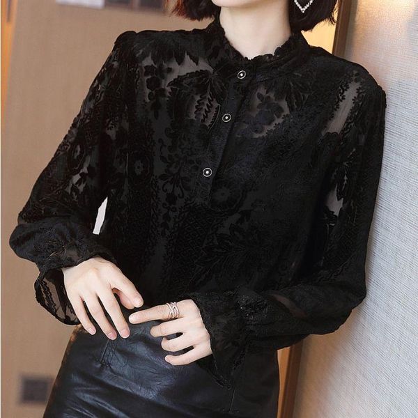 t-shirt turtleneck lace women's hollow ruffled knit sweater 2020 autumn and winter new style with base cardigan blouse, White
t-shirt turtleneck lace women's hollow ruffled knit sweater 2020 autumn and winter new style with base cardigan blouse, White