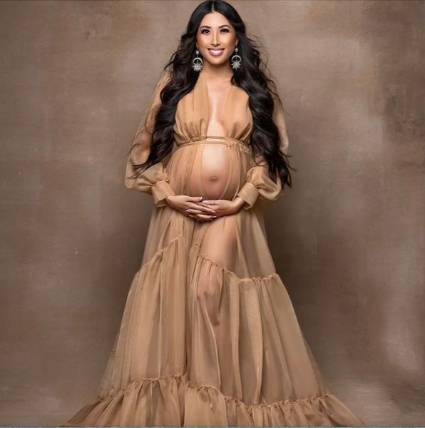 khaki long sleeve maternity dresses boho illusion floor length prom gown maxi dress tulle pshoot boudoir lingerie, Black
khaki long sleeve maternity dresses boho illusion floor length prom gown maxi dress tulle pshoot boudoir lingerie, Black