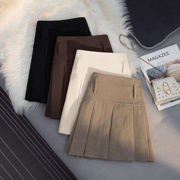 skirts retro corduroy skirt women's autumn and winter high waist korean version kawaii patchwork pleated a-line miniskirt 230419, Black
skirts retro corduroy skirt women's autumn and winter high waist korean version kawaii patchwork pleated a-line miniskirt 230419, Black
