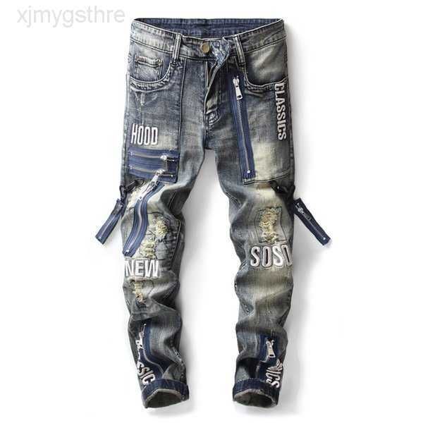 2020 new fashion vintage moto biker jeans men hip hop streetwear ripped denim pants trousers zipper male slim fit clothes bp011 1son6, Blue
2020 new fashion vintage moto biker jeans men hip hop streetwear ripped denim pants trousers zipper male slim fit clothes bp011 1son6, Blue