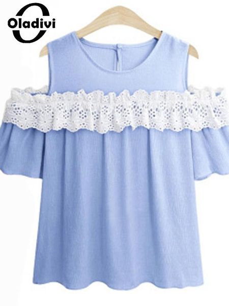 t-shirt oladivi xl5xl off the shoulder short sleeve lace shirts women large size clothes fashion lady summer blouse oversized 6633, White
t-shirt oladivi xl5xl off the shoulder short sleeve lace shirts women large size clothes fashion lady summer blouse oversized 6633, White