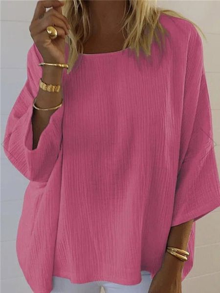 t-shirt fashion cotton linen solid office commute shirts summer comfortable blouses women o neck spring long sleeve loose pullover, White
t-shirt fashion cotton linen solid office commute shirts summer comfortable blouses women o neck spring long sleeve loose pullover, White