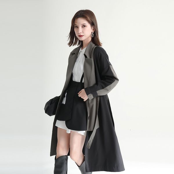 women's jackets 2023 autumn clothes fake two windbreaker splicing against color midlength street style longsleeved coat 230418, Black;brown
women's jackets 2023 autumn clothes fake two windbreaker splicing against color midlength street style longsleeved coat 230418, Black;brown