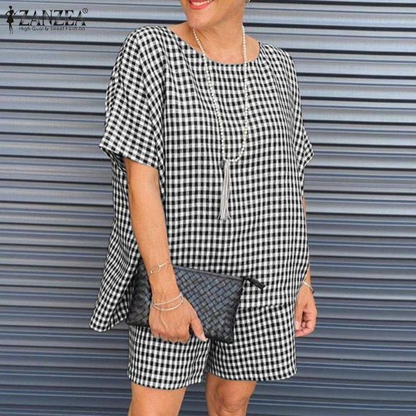 dress zanzea vintage plaid loose suits 2022 summer holiday 2pcs checked print matching sets women casual short sleeve grid short sets, White
dress zanzea vintage plaid loose suits 2022 summer holiday 2pcs checked print matching sets women casual short sleeve grid short sets, White
