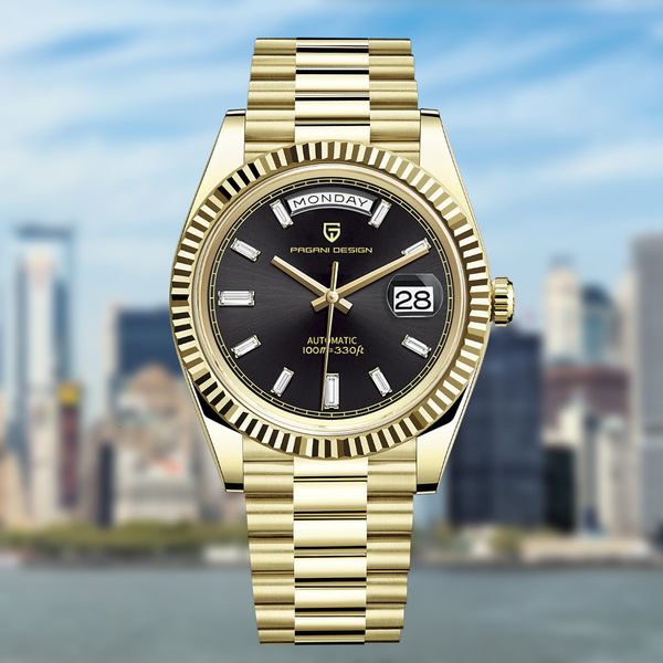 wristwatches pagani design dd36 gold luxury automatic mechanical watch for men st16 100m waterproof ar sapphire glass men's watches 230, Slivery;brown
wristwatches pagani design dd36 gold luxury automatic mechanical watch for men st16 100m waterproof ar sapphire glass men's watches 230, Slivery;brown
