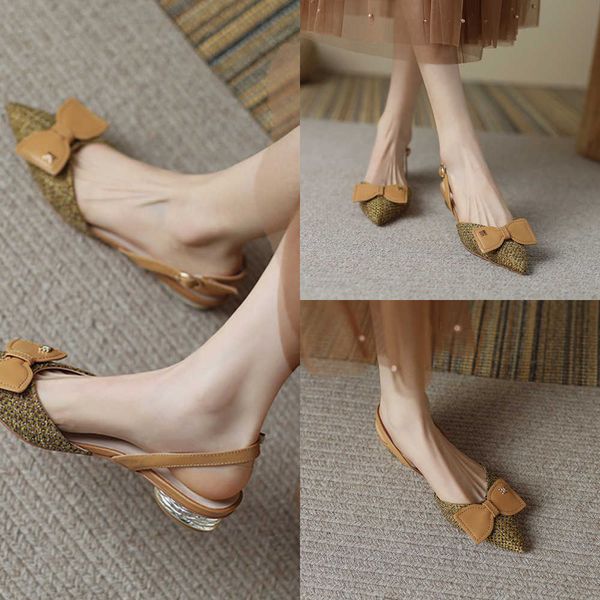 sandals summer women's shoes classic low-heeled back empty female sandals pointed toe slingback stitching bow toe ladies pumps 230322, Black
sandals summer women's shoes classic low-heeled back empty female sandals pointed toe slingback stitching bow toe ladies pumps 230322, Black