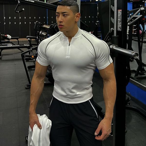men's t-shirts summer fashion t-shirts men sports fashion casual quick-dryingslim fit short sleeve zipper collar shirt fitness running, White;black
men's t-shirts summer fashion t-shirts men sports fashion casual quick-dryingslim fit short sleeve zipper collar shirt fitness running, White;black