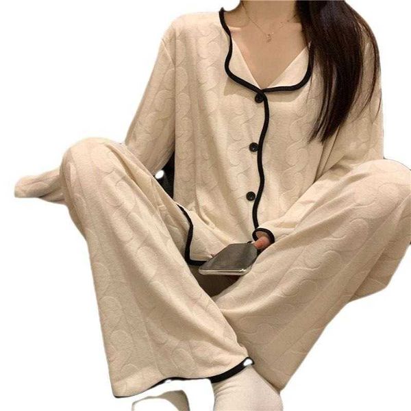 pajamas for girls spring and autumn students long sleeve thin jacquard summer home furnishing set
pajamas for girls spring and autumn students long sleeve thin jacquard summer home furnishing set