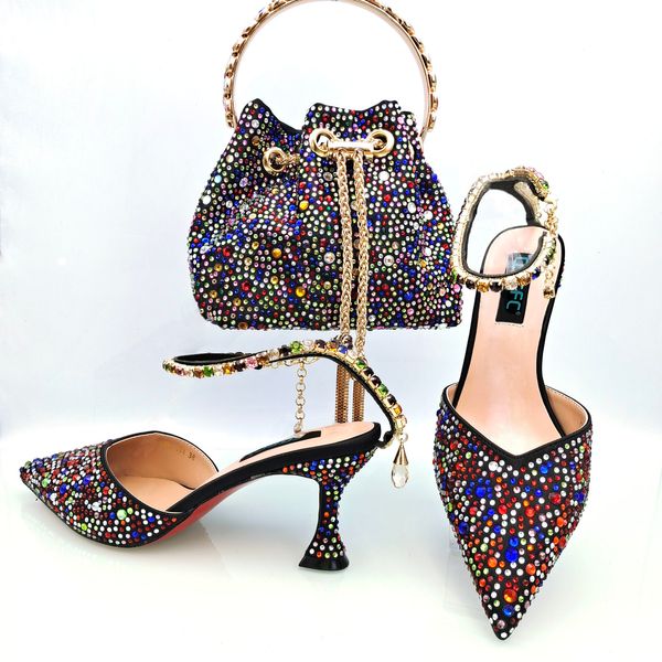dress shoes qsgfc italian design girly style shoes and bag full diamond decoration metal closure bag 230419, Black
dress shoes qsgfc italian design girly style shoes and bag full diamond decoration metal closure bag 230419, Black