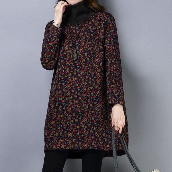 t-shirt autumn winter turtleneck vintage printed thick tshirt women's clothing fashion long sleeve loose midi pullovers female, White
t-shirt autumn winter turtleneck vintage printed thick tshirt women's clothing fashion long sleeve loose midi pullovers female, White
