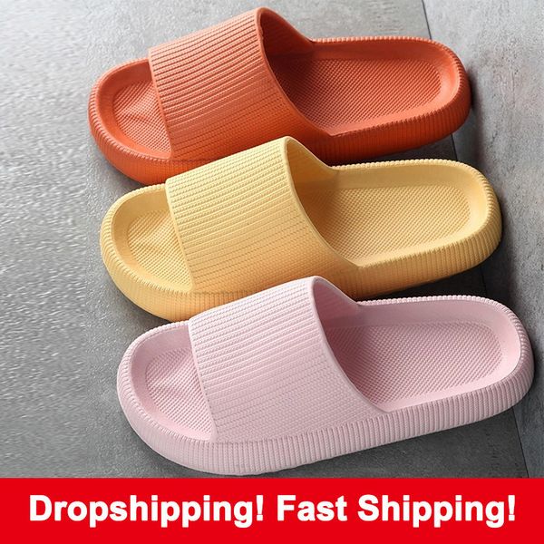 slippers home thick platform bathroom cloud nonslip flip flops woman sandal fashion soft sole eva indoor slides 230419, Black
slippers home thick platform bathroom cloud nonslip flip flops woman sandal fashion soft sole eva indoor slides 230419, Black