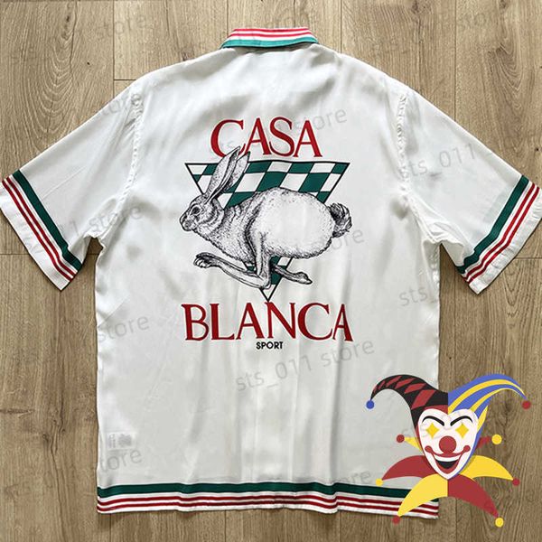 men's casual shirts rabbit print casablanca silk shirt men women 1 1 casablanca summer style tees t230419, White;black
men's casual shirts rabbit print casablanca silk shirt men women 1 1 casablanca summer style tees t230419, White;black