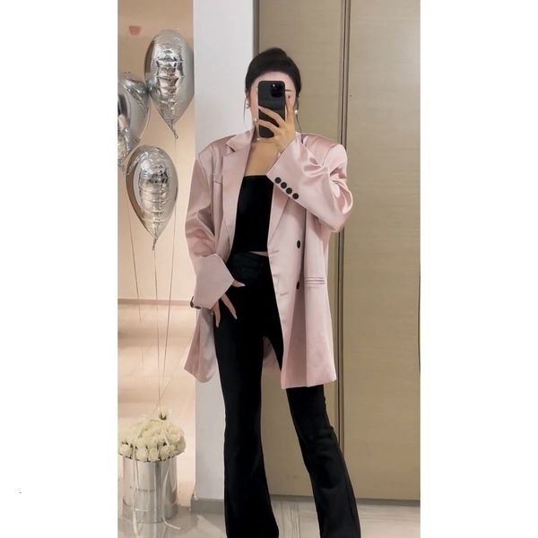 women's suits blazers goddess 2023 spring senior design sense big name temperament acetate satin simple suit jacket 230418, White;black
women's suits blazers goddess 2023 spring senior design sense big name temperament acetate satin simple suit jacket 230418, White;black