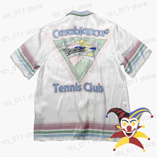 men's casual shirts version casablanca shirts men women white rainbow printing beach seaside hawaiian shirt t230419, White;black
men's casual shirts version casablanca shirts men women white rainbow printing beach seaside hawaiian shirt t230419, White;black