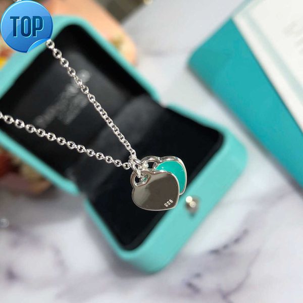 tiff necklace 925 silver pendant necklaces female jewelry exquisite craftsmanship with official classic double blue heart luxury designer br
tiff necklace 925 silver pendant necklaces female jewelry exquisite craftsmanship with official classic double blue heart luxury designer br